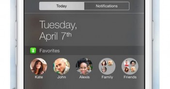 Ajouter contact favoris au centre de notifications de l'iPhone