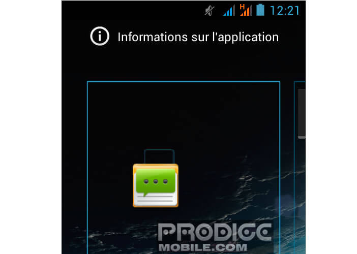 Installer une icône d'application sur le bureau Android