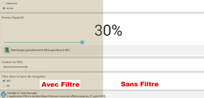 Android: améliorer le confort de lecture de nuit