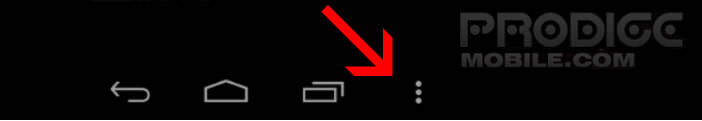 Touche menu de l'appli Bluetooth File Transfer