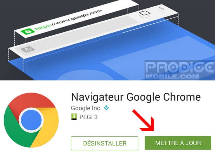 Mettre à jour Google Chrome