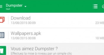 Dumpster l'application corbeille pour Android
