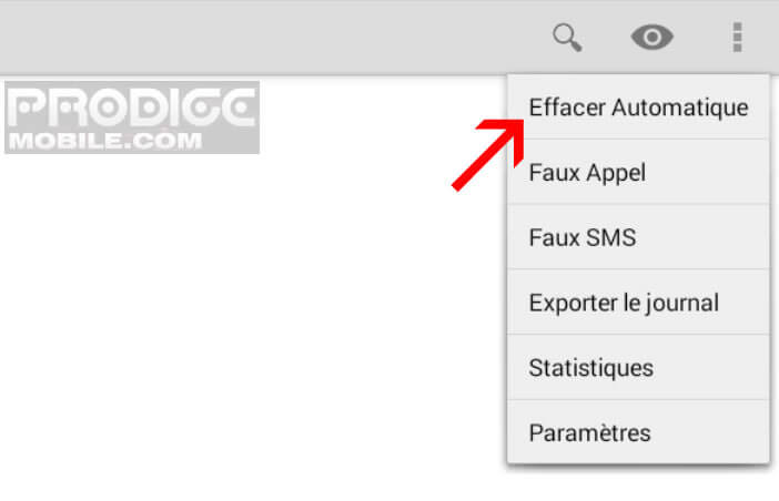 Option de suppression automatique des SMS