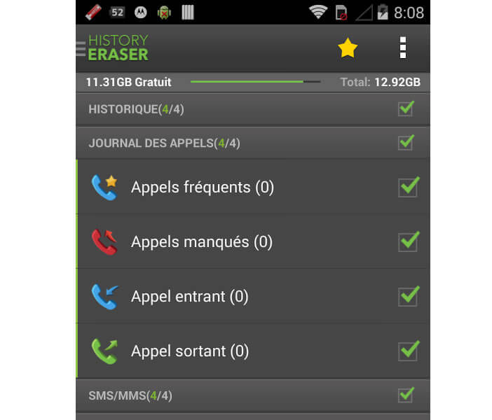 Effacer automatiquement SMS et MMS sur Android