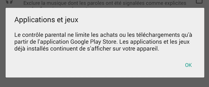 Limiter les achats sur le Play Store