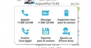 Suppression automatique des SMS et de la liste d'appels
