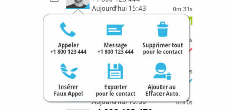 Suppression automatique des SMS et de la liste d'appels