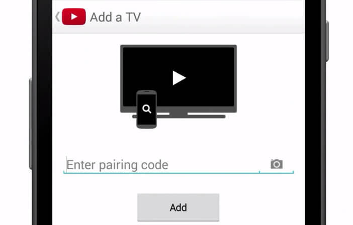 Code pour associer votre smartphone à YouTube TV
