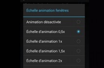 Désactiver les animations de transition sur Android