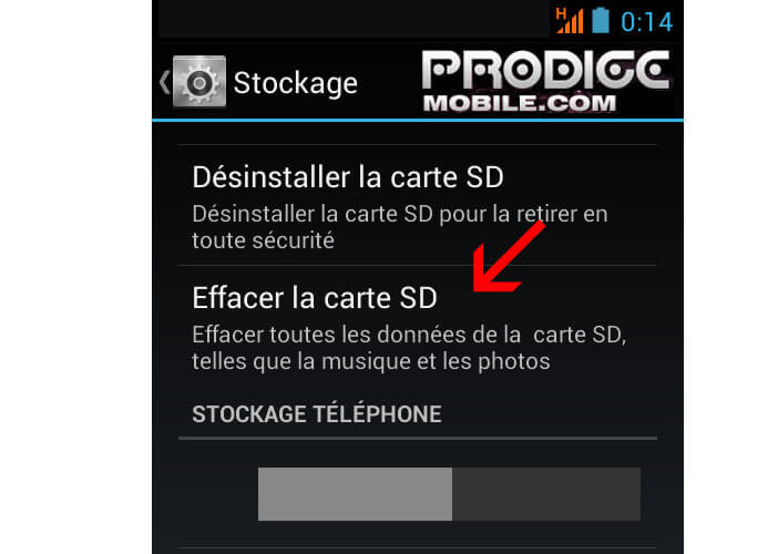 Formater la carte SD sur Android