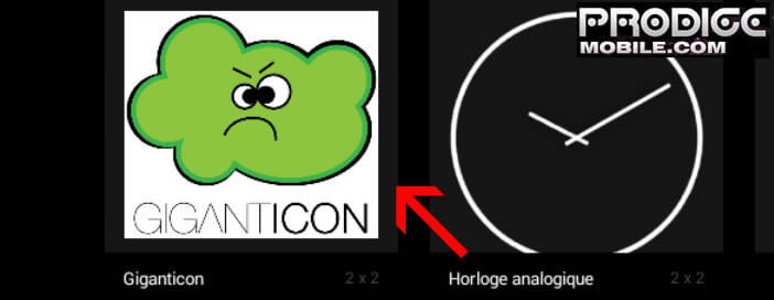 Icône widget Giganticon