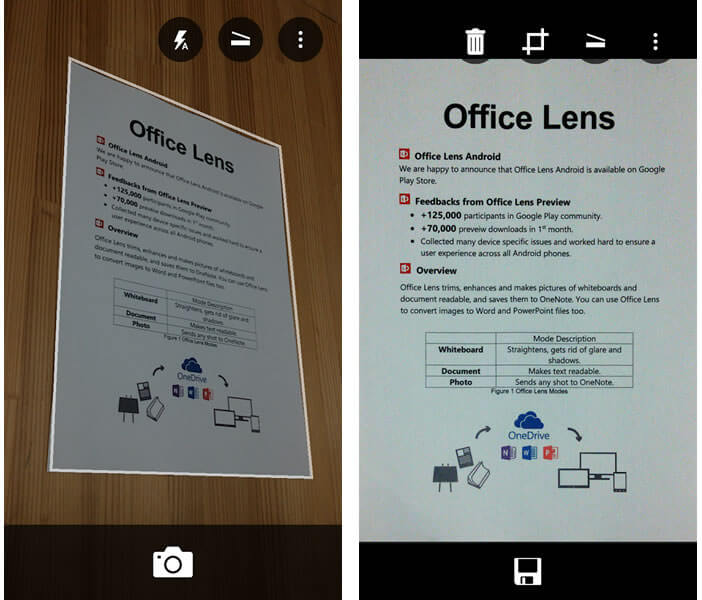 Application scanner Office Lens