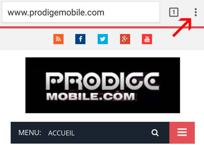 Accéder au menu pour modifier la gestion des onglets sur Chrome