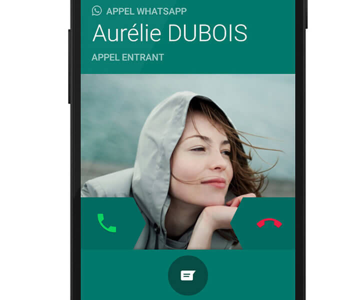 Lancer un appel audio avec l'application WhatsApp