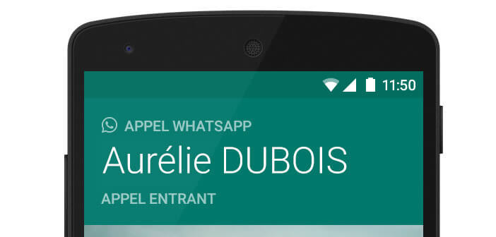 Passer des appels téléphoniques avec WhatsApp