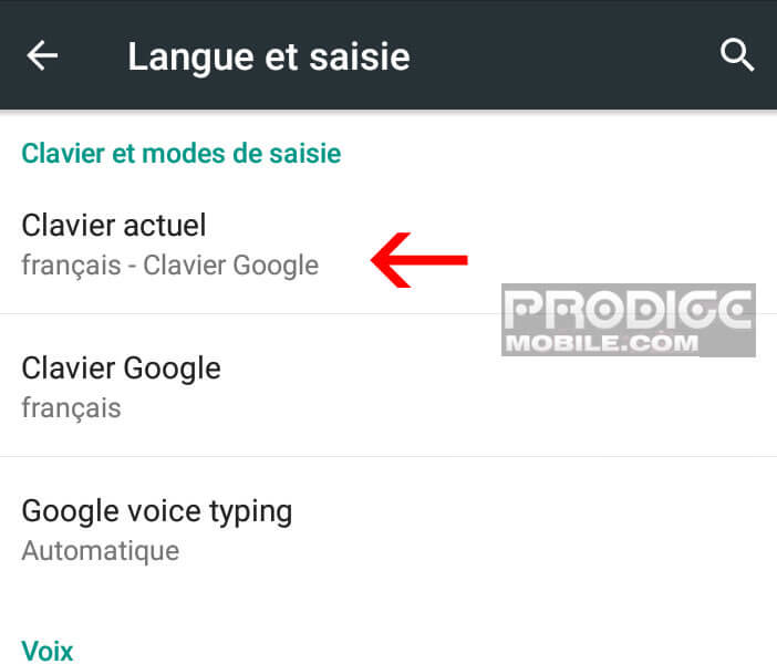 Définir un nouveau clavier sur un téléphone Android