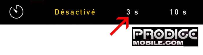 Définir le délai du retardateur de l'appareil photo de votre iPhone
