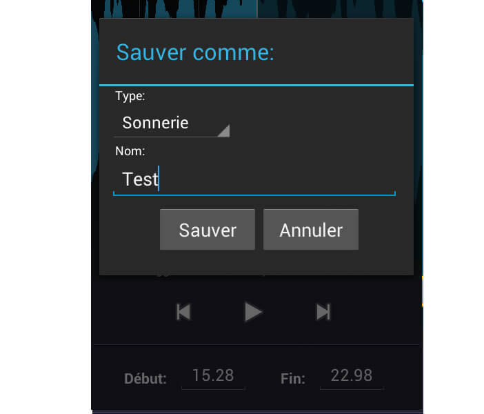 Enregistrer un extrait audio pour en faire une sonnerie