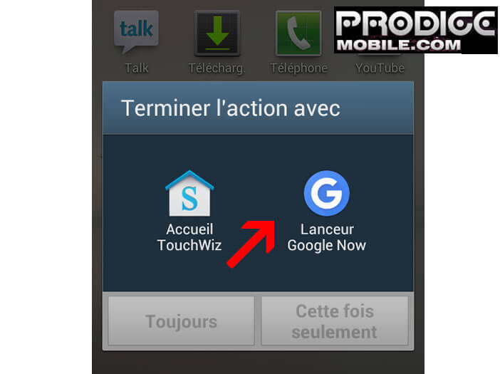 Activer le lanceur Google Now