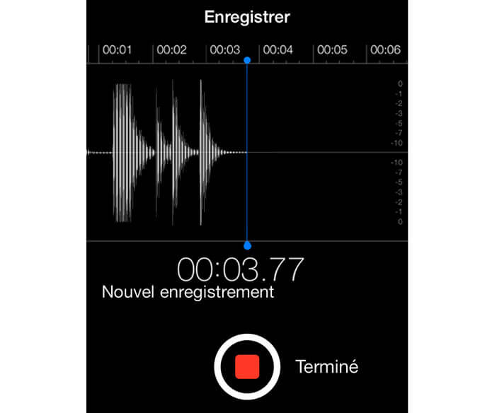 Enregistrer un mémo vocal sur l'iPhone