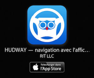 Hudway - Application de navigation avec affichage tête haute