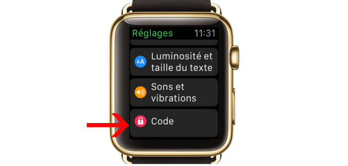 Activer le code de verrouillage sur la montre connectée d'Apple