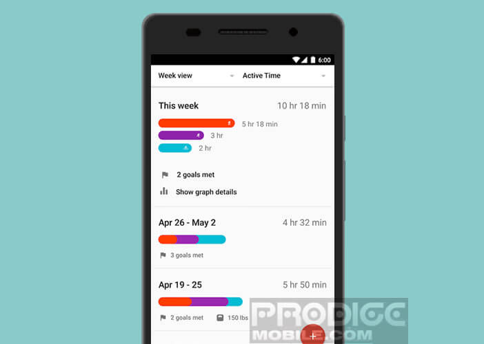 Application Google Fit pour mesurer vos nombre de pas quotidiens