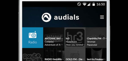 Appli Audials pour écouter les webradios sur Android