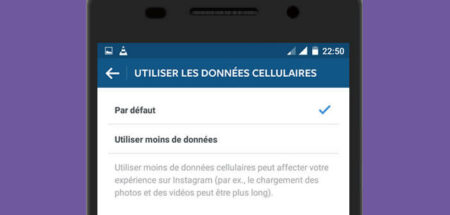 Lancer l'économiseur de données sur l'application Instagram