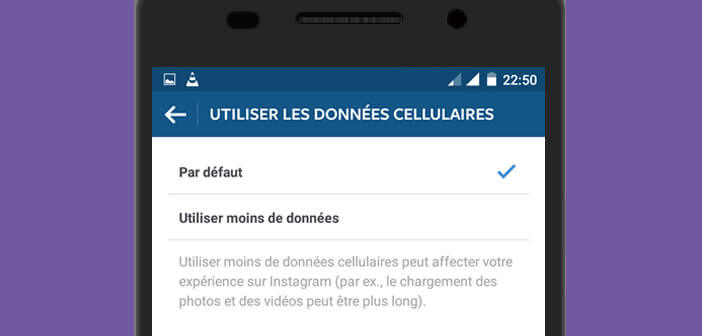 Lancer l'économiseur de données sur l'application Instagram