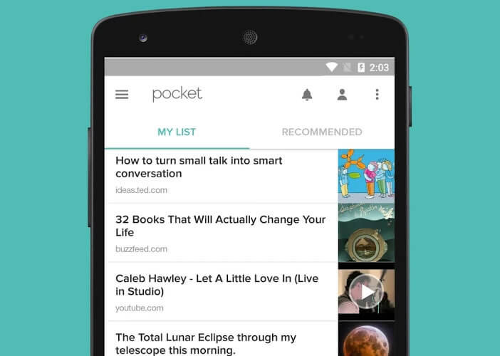 Pocket extrait le contenu d'une page web (texte et photos)