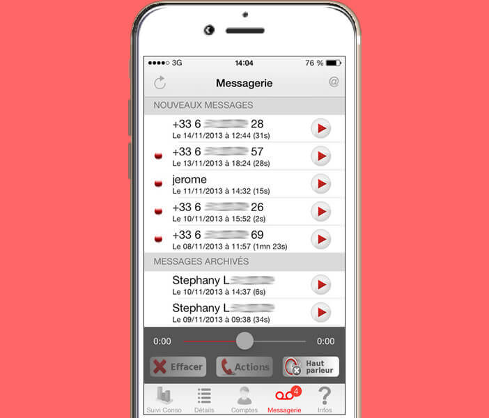 Consulter votre messagerie iPhone directement depuis l'application