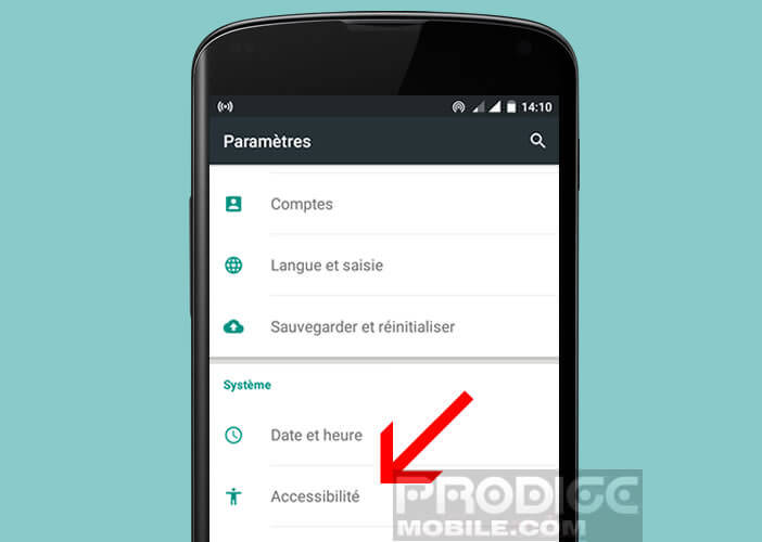 Modifier les options d'accessibilité de votre mobile Android