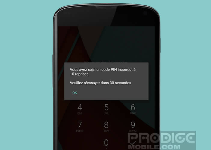 Méthode pour déverrouiller Android avec un mot de passe incorrect