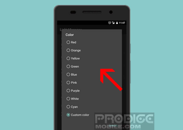 Personnaliser la couleur de la led de votre mobile Android