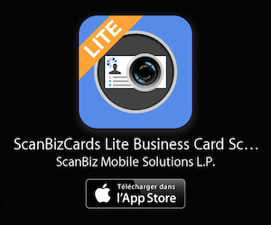 ScanBizCards à télécharger sur l'App Store