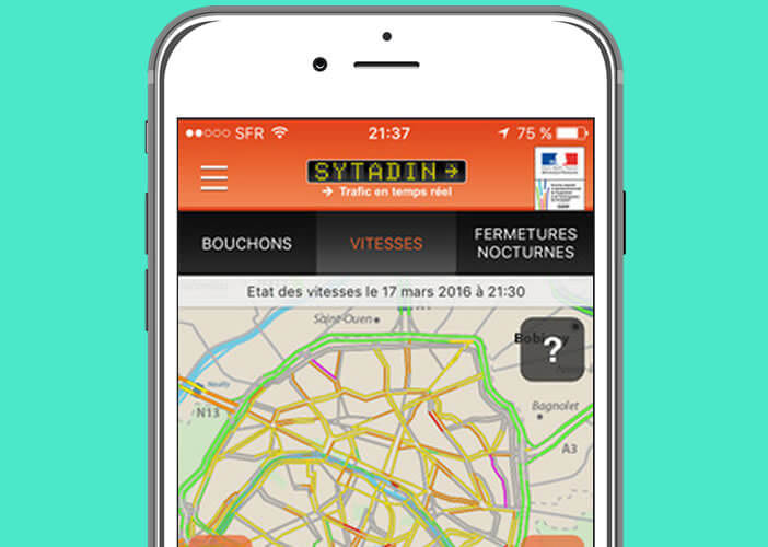 Visionner sur votre iPhone l'emplacement des embouteillages en Ile de France