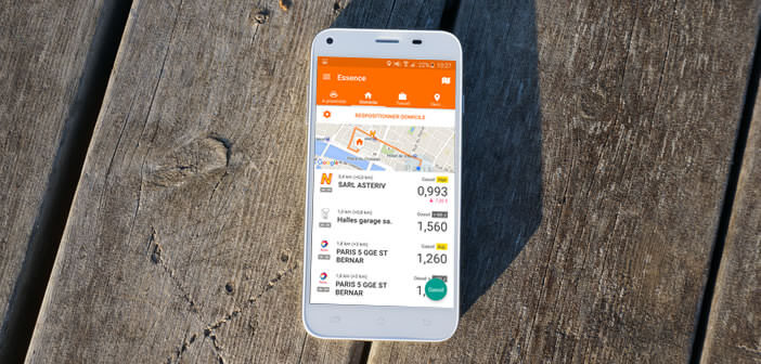 Comparateur de prix d'essence pour mobile Android