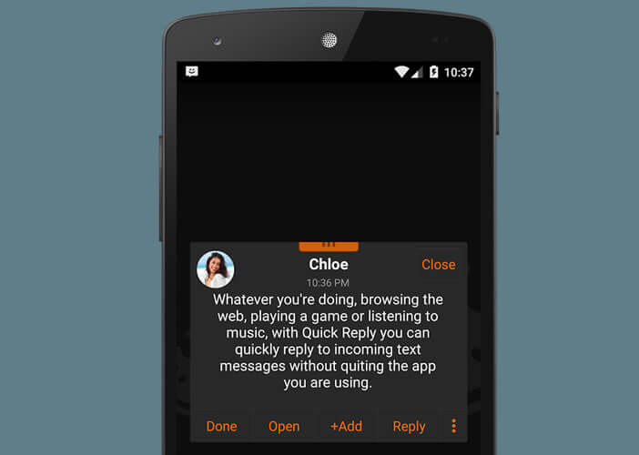 Application de messagerie Chomp SMS