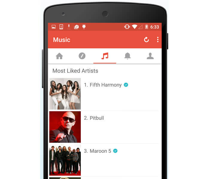 Flipagram dispose d'une centaine de morceaux de musique