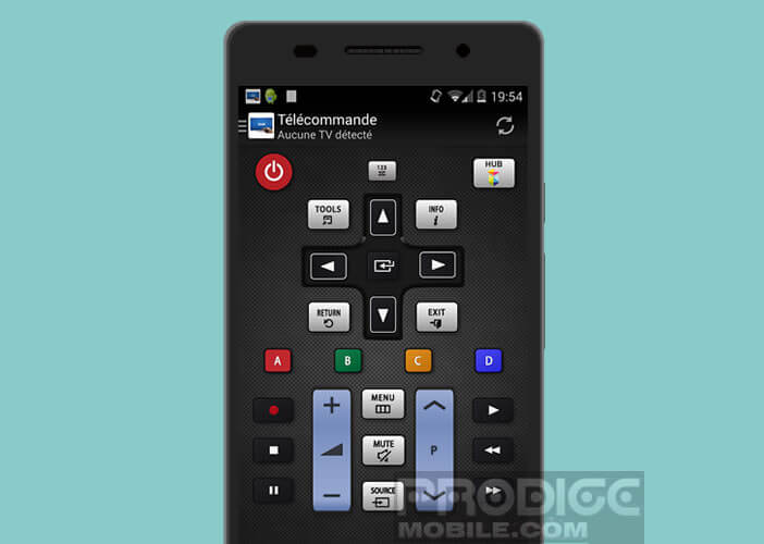 Application Android télécommande pour écran Samsung