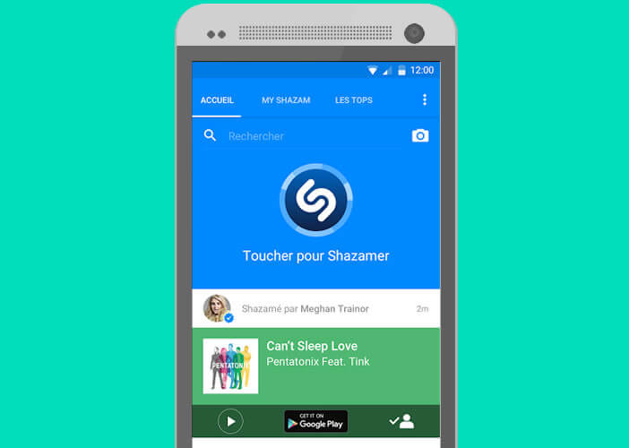 L'application Shazam permet d'identifier la musique qui passe autour de vous