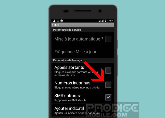 Bloquer les appels provenant de numéros inconnus