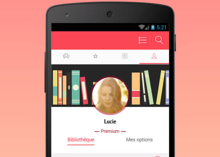 Les livres hors connexion sont disponibles depuis la rubrique profil