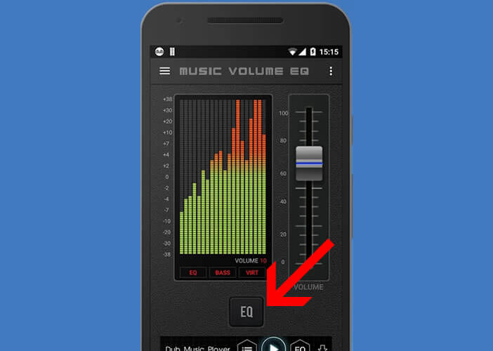 Activer le mode EQ sur l'application Music Volume EQ