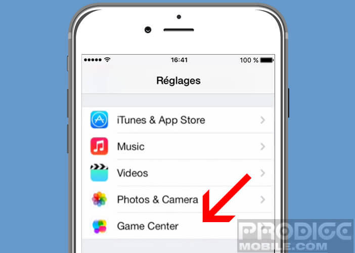 Modifier les réglages du Game Center