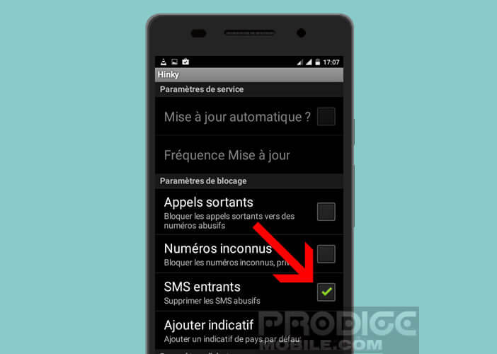 Supprimer automatiquement les SMS abusifs