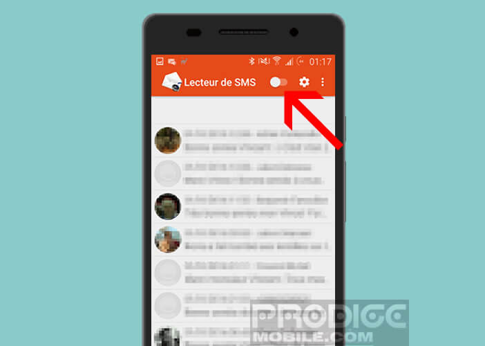 Activer l'option lecture de SMS sur un smartphone Android