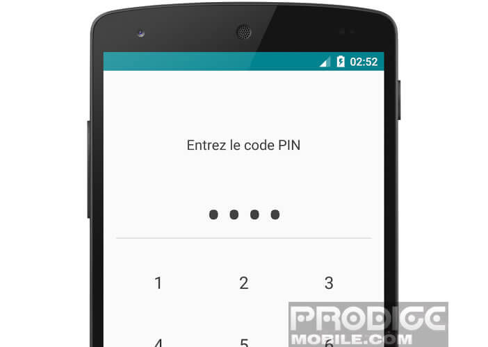 Créer un code pin permettant d'arrêter l'alarme sur Android