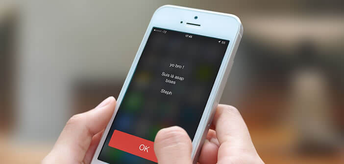 Envoyer un flash SMS éphémère depuis un iPhone